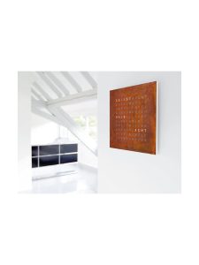 qlocktwo earth 45 creators edition rust qlocktwo lifestyle 2