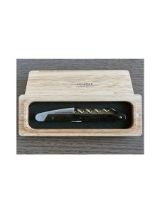 laguiole en aubrac sommelier deluxe waiter's corkscrew bras edition ebony wood handle packaging